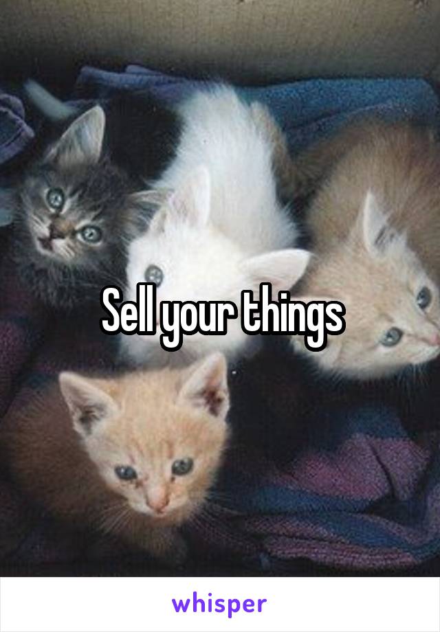 Sell your things