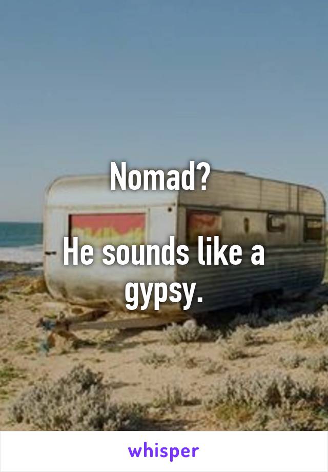 Nomad? 

He sounds like a gypsy.