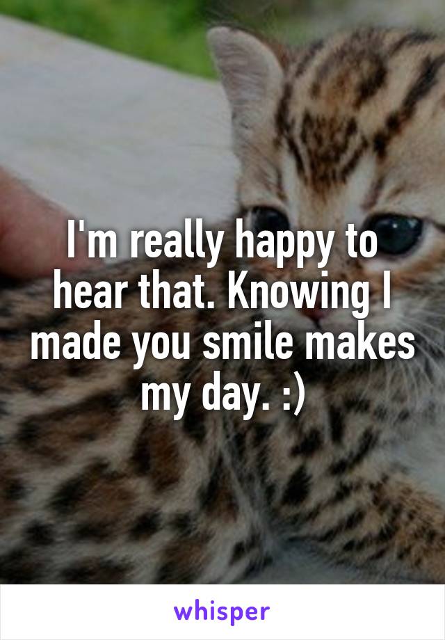I'm really happy to hear that. Knowing I made you smile makes my day. :)