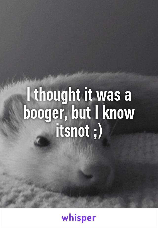 I thought it was a booger, but I know itsnot ;)