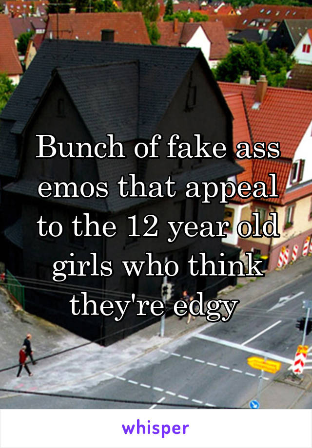 Bunch of fake ass emos that appeal to the 12 year old girls who think they're edgy 