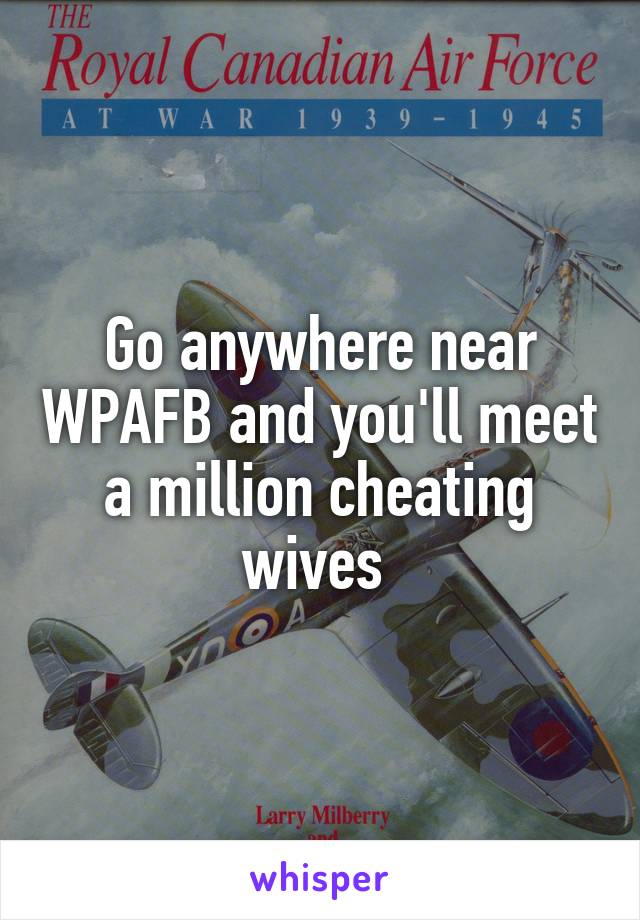 Go anywhere near WPAFB and you'll meet a million cheating wives 