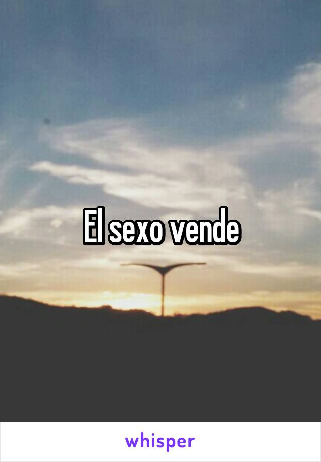 El sexo vende