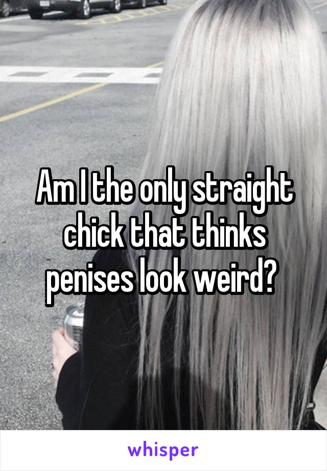 Am I the only straight chick that thinks penises look weird? 