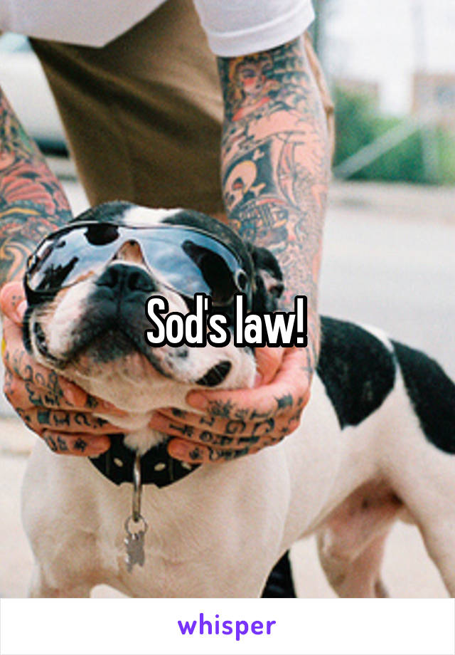 Sod's law! 