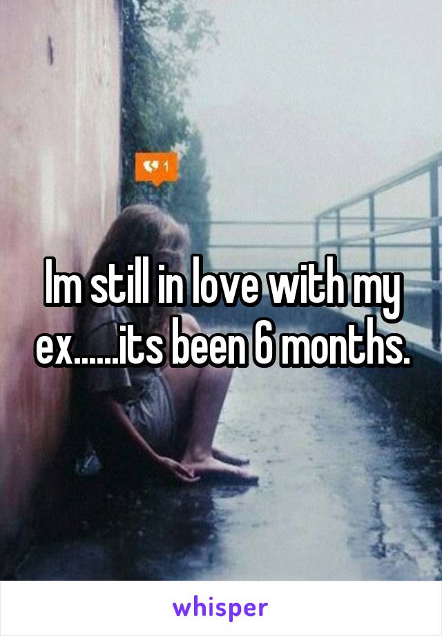 Im still in love with my ex......its been 6 months.