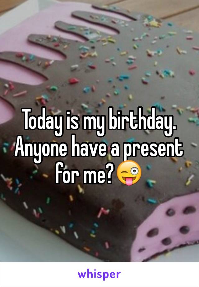 Today is my birthday. Anyone have a present for me?😜