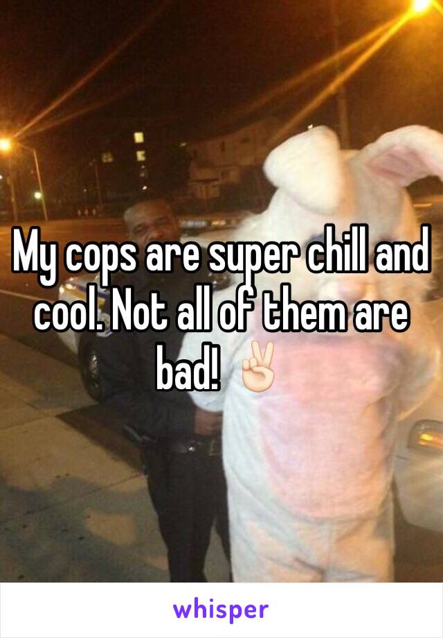 My cops are super chill and cool. Not all of them are bad! ✌🏻️