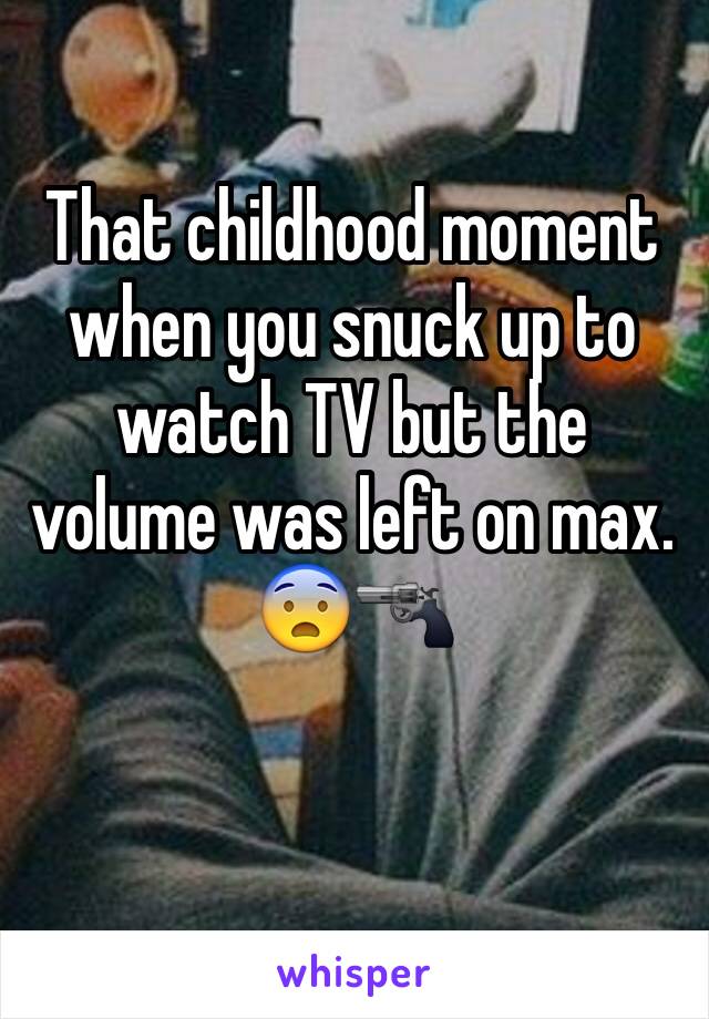 That childhood moment when you snuck up to watch TV but the volume was left on max. 😨🔫