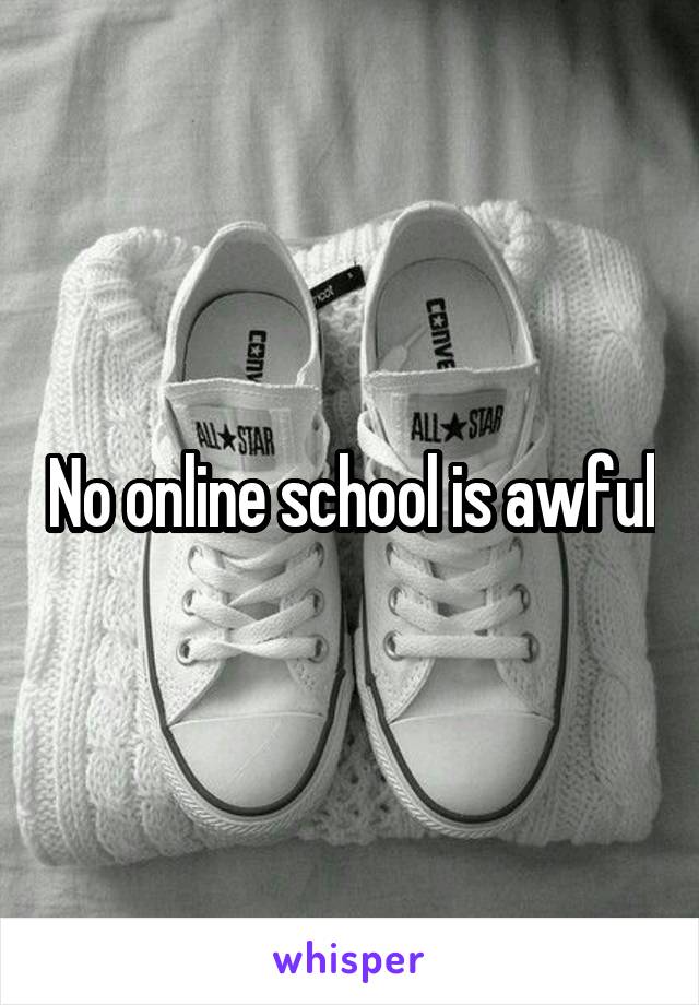 No online school is awful