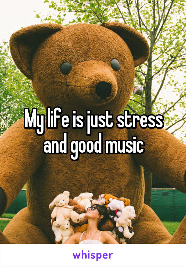 My life is just stress and good music