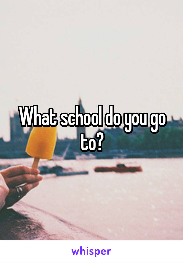 What school do you go to?