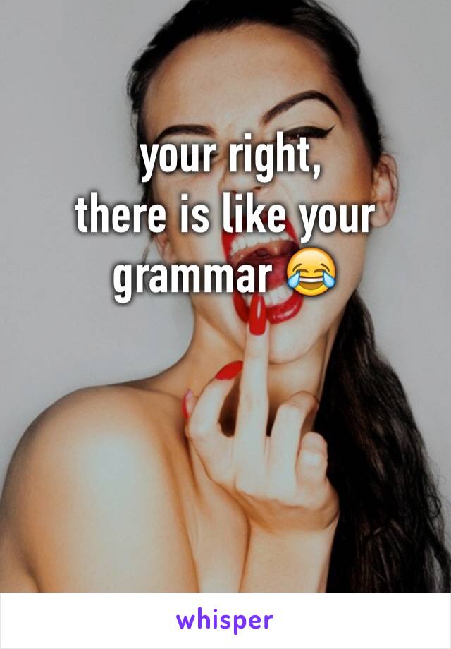  your right, 
there is like your grammar 😂