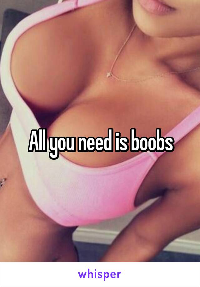 All you need is boobs