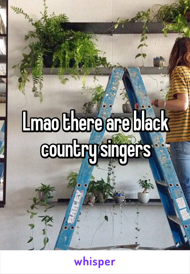 Lmao there are black country singers