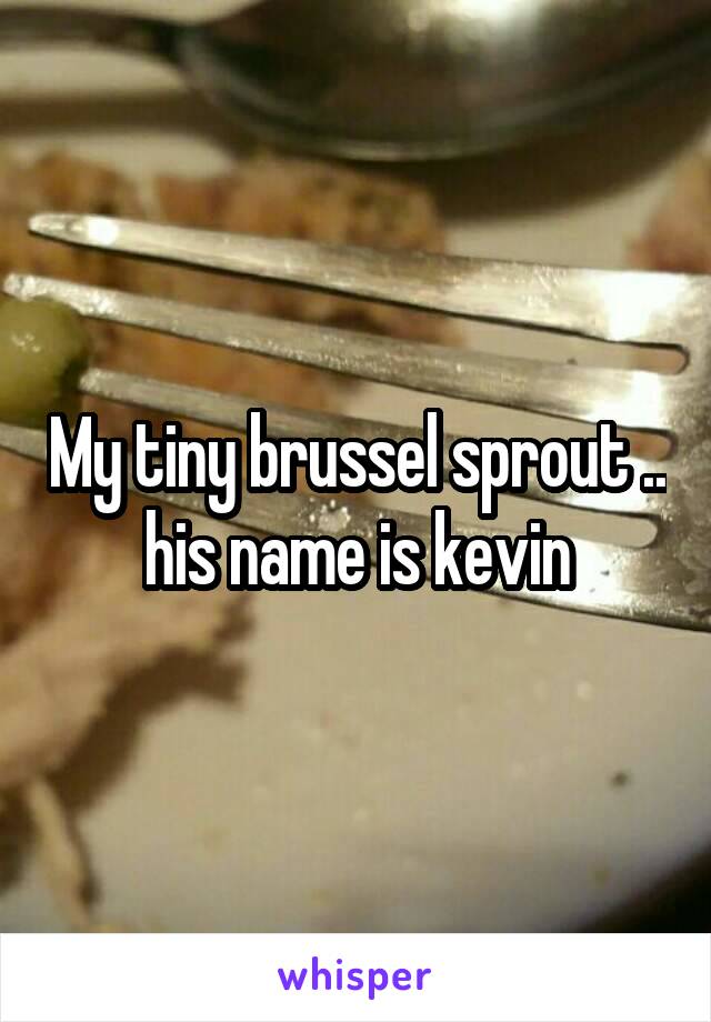My tiny brussel sprout .. his name is kevin