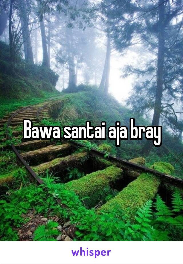 Bawa santai aja bray