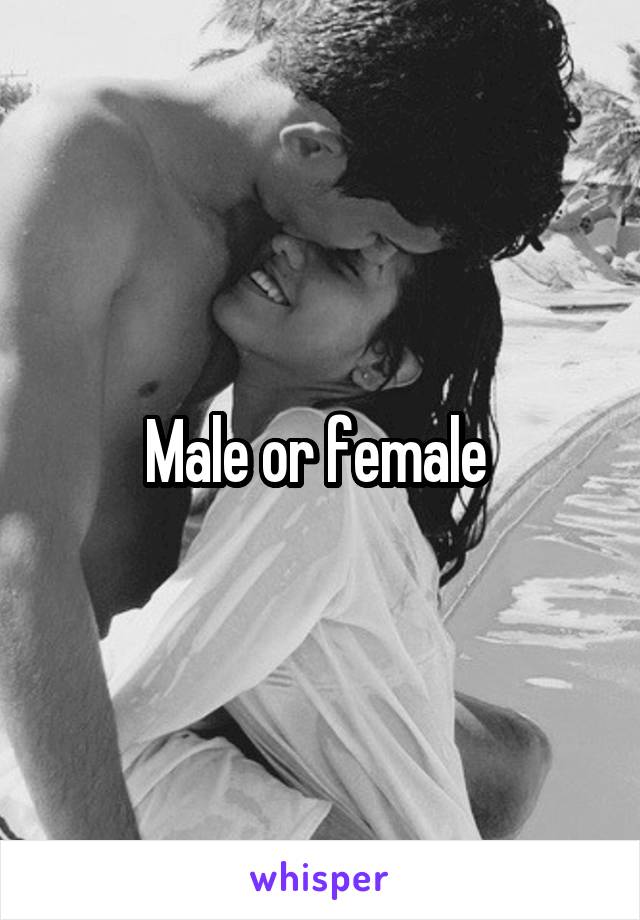 Male or female 