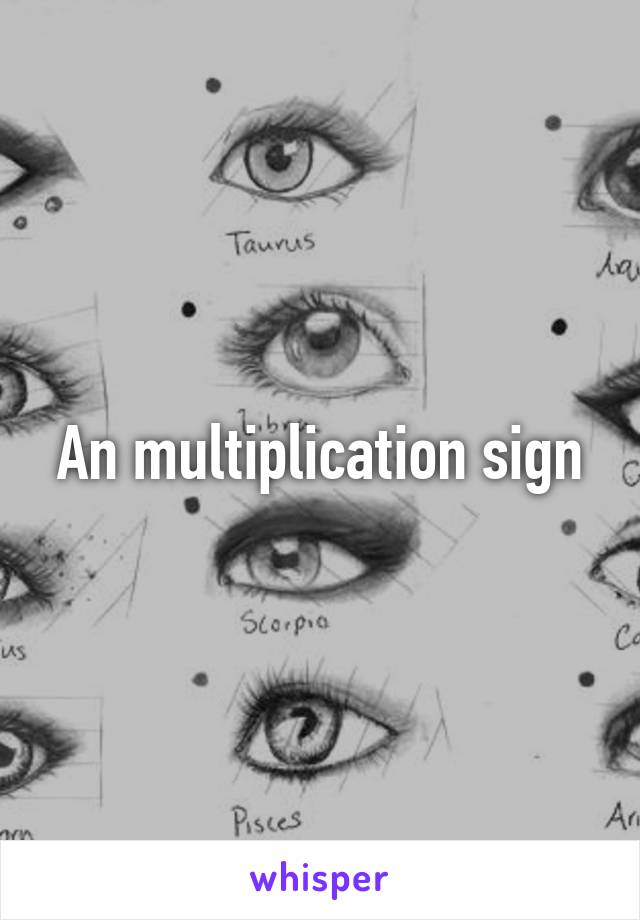 An multiplication sign