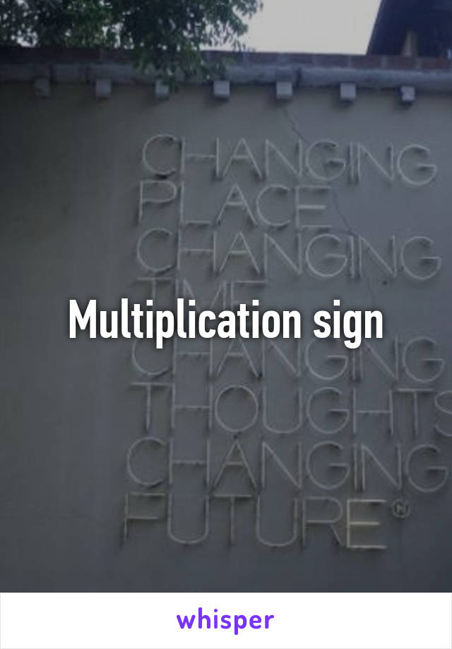 Multiplication sign