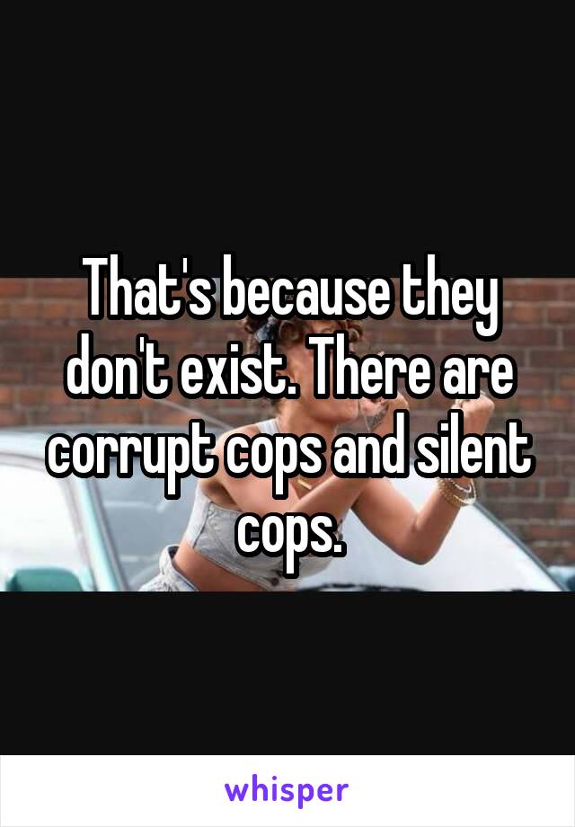 That's because they don't exist. There are corrupt cops and silent cops.