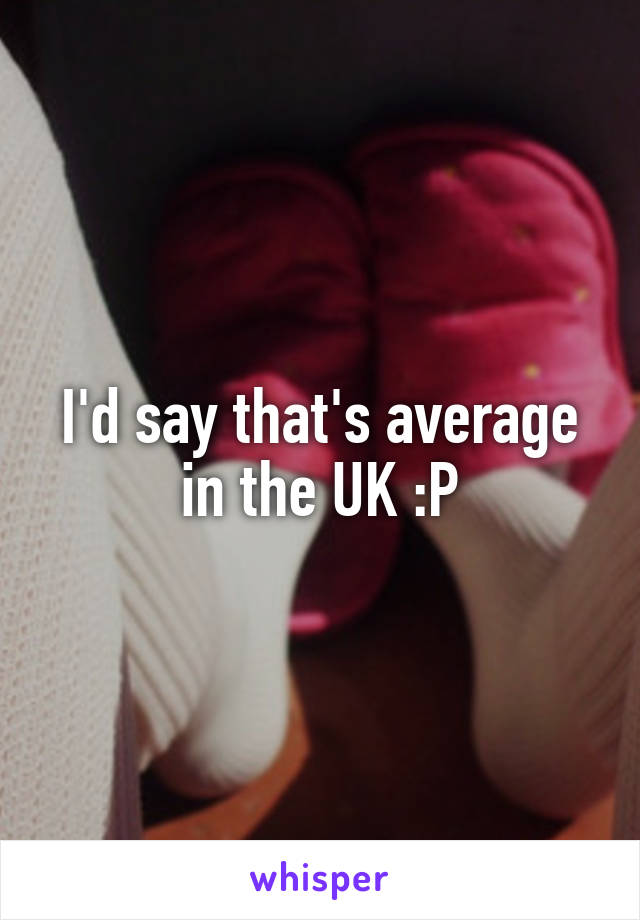 I'd say that's average in the UK :P