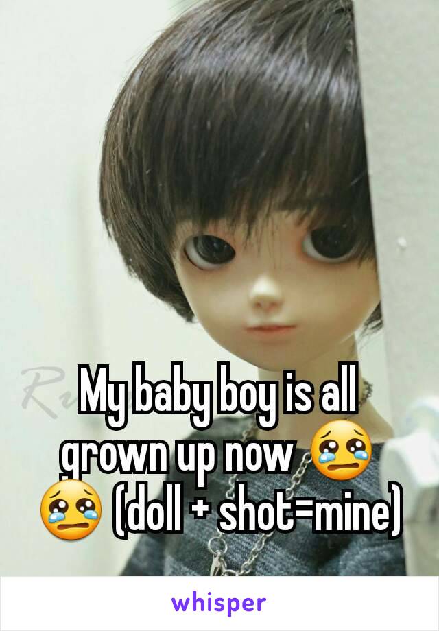 My baby boy is all grown up now 😢😢 (doll + shot=mine)