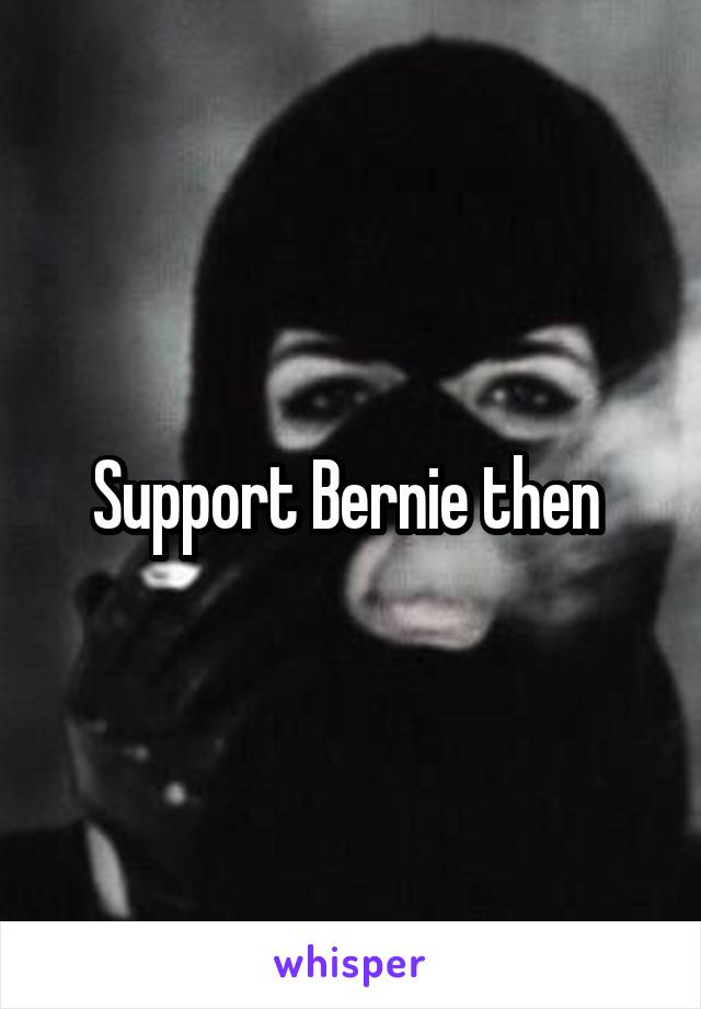 Support Bernie then 