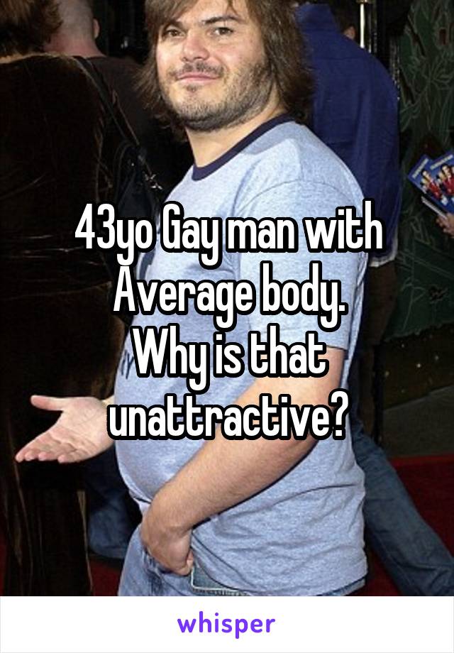 43yo Gay man with
Average body.
Why is that unattractive?