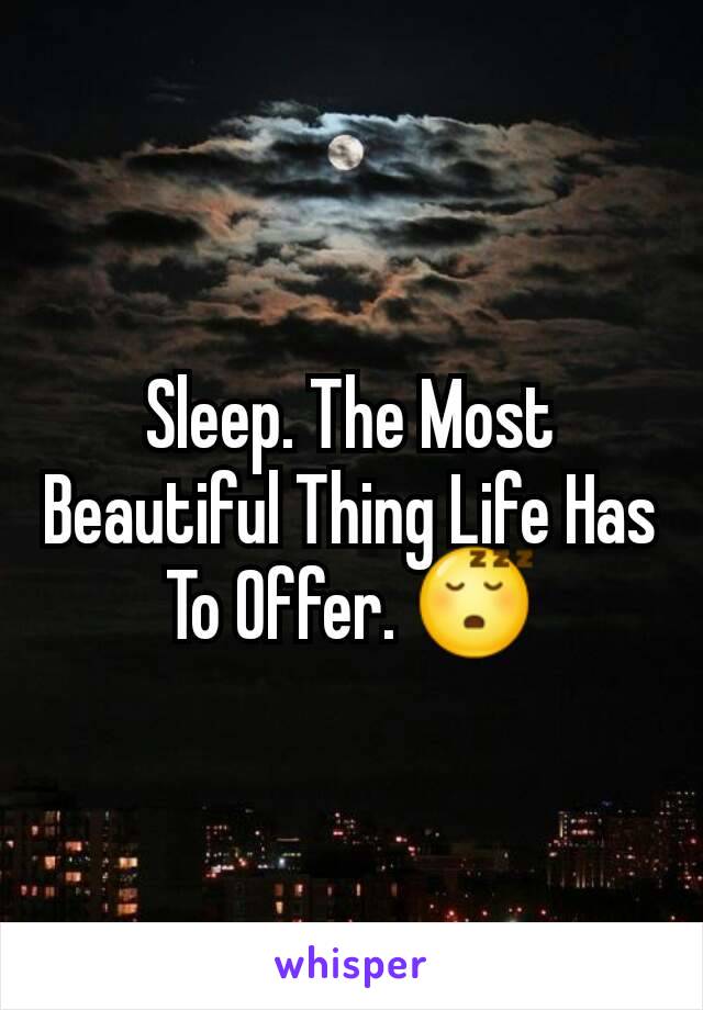 Sleep. The Most Beautiful Thing Life Has To Offer. 😴