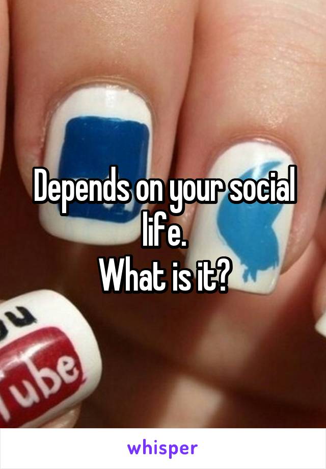 Depends on your social life.
What is it?