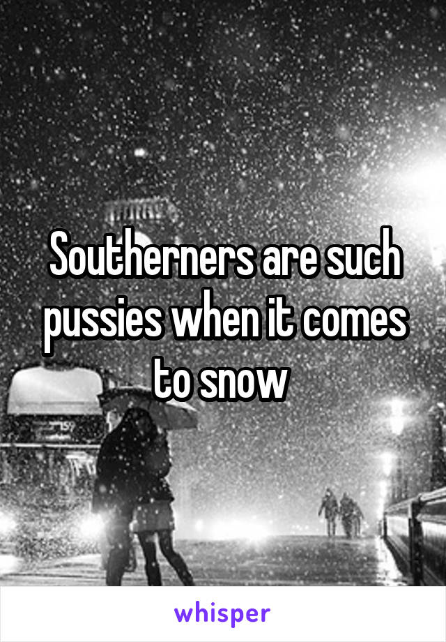 Southerners are such pussies when it comes to snow 