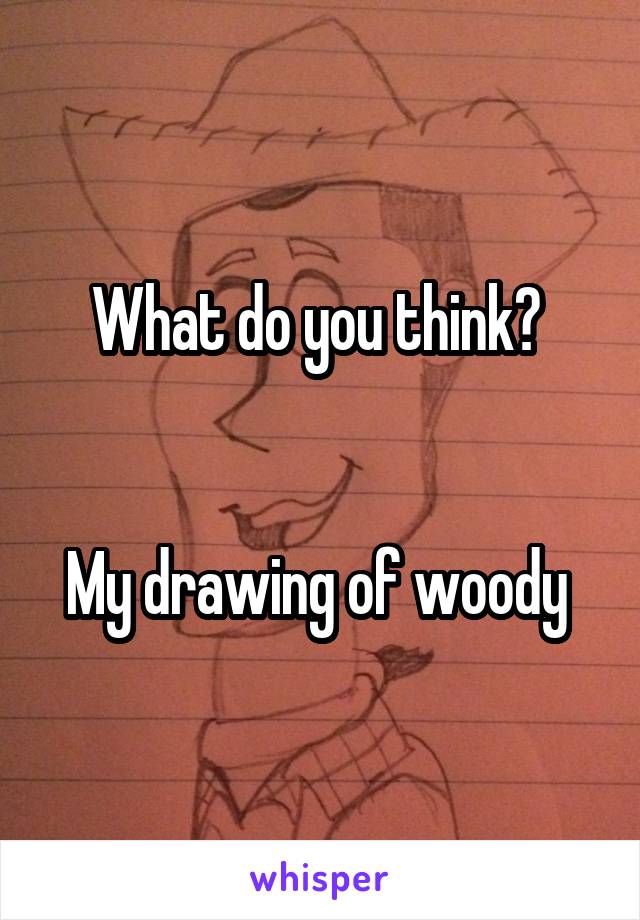 What do you think? 


My drawing of woody 