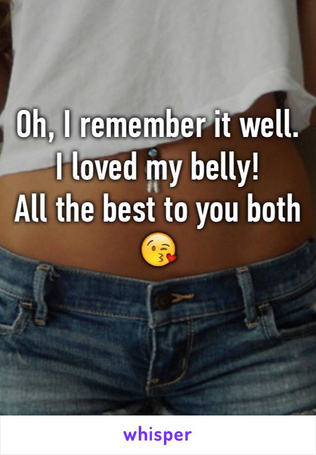 Oh, I remember it well. I loved my belly!
All the best to you both
😘