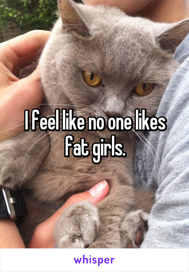 I feel like no one likes fat girls.