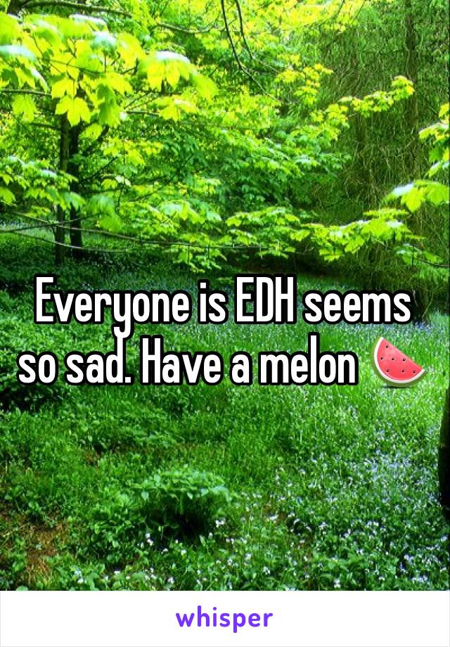 Everyone is EDH seems so sad. Have a melon 🍉