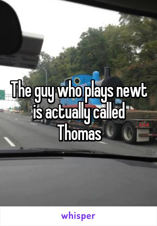 The guy who plays newt is actually called Thomas