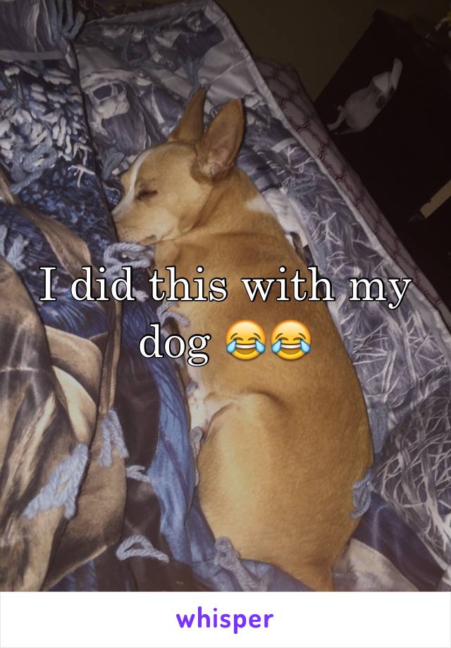 I did this with my dog 😂😂
