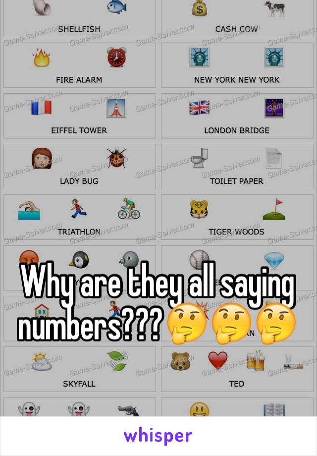 Why are they all saying numbers???🤔🤔🤔