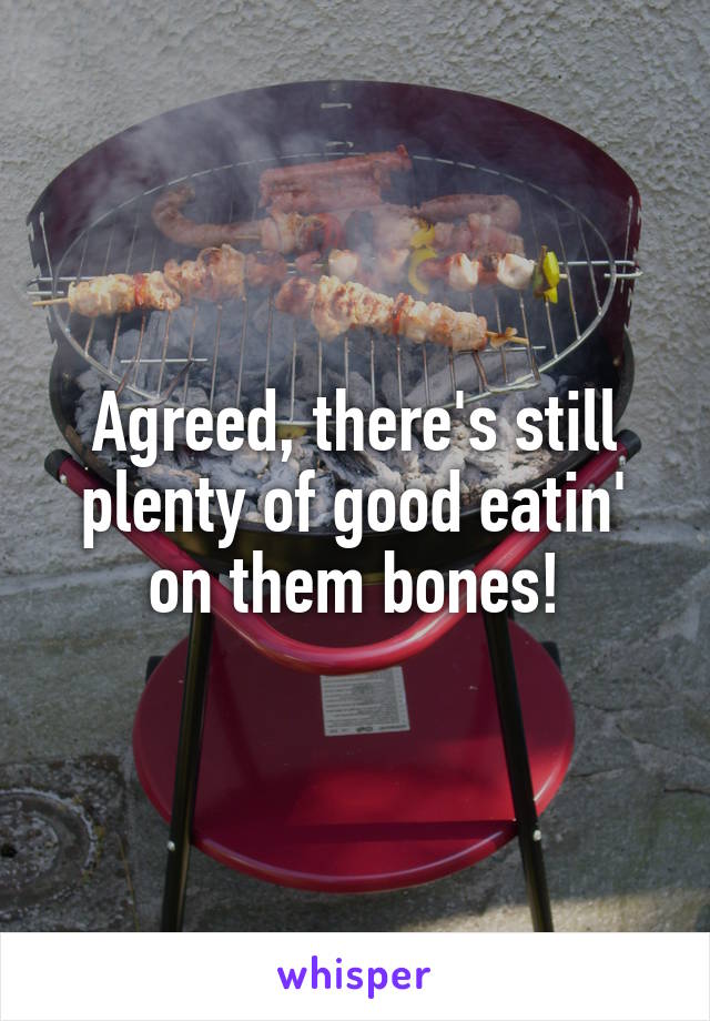 Agreed, there's still plenty of good eatin' on them bones!