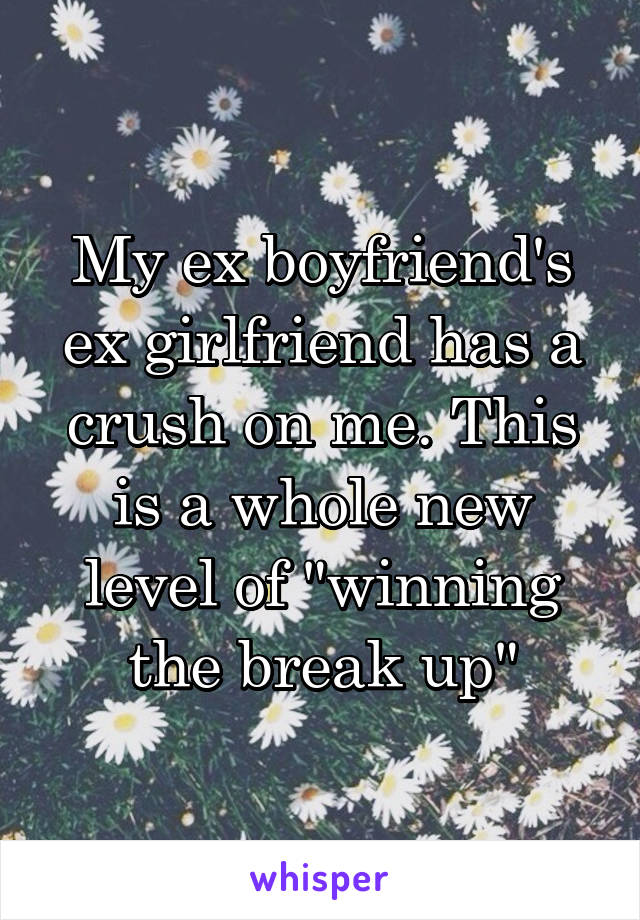My ex boyfriend's ex girlfriend has a crush on me. This is a whole new level of "winning the break up"