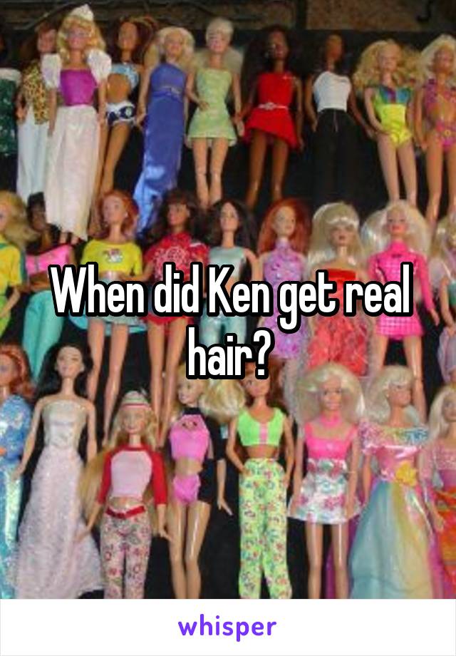 When did Ken get real hair?