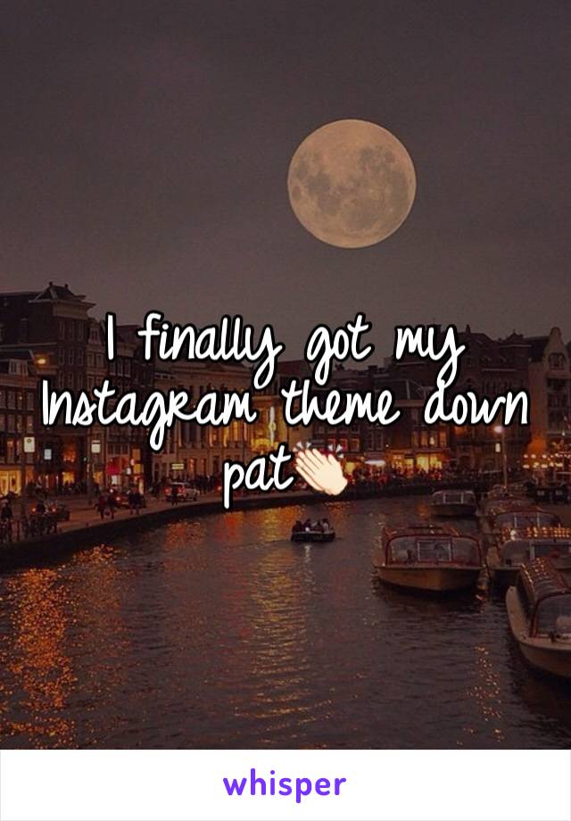 I finally got my Instagram theme down pat👏🏻