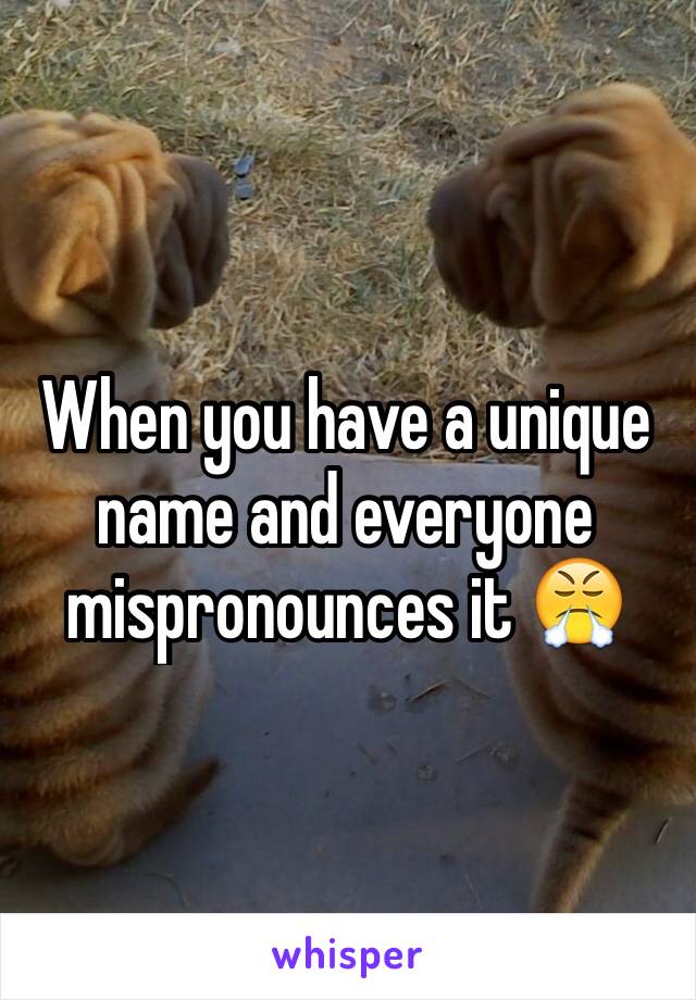 When you have a unique name and everyone mispronounces it 😤