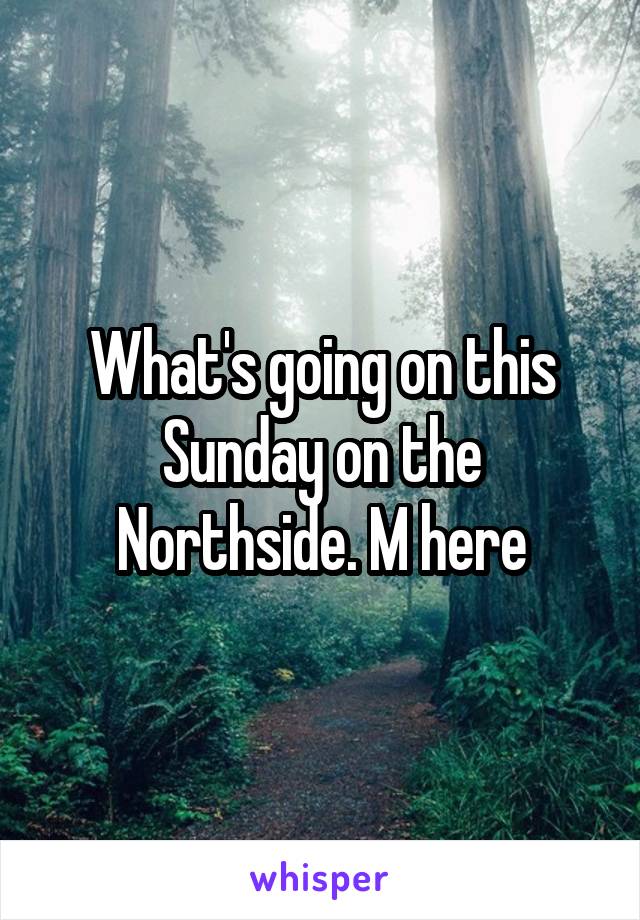 What's going on this Sunday on the Northside. M here