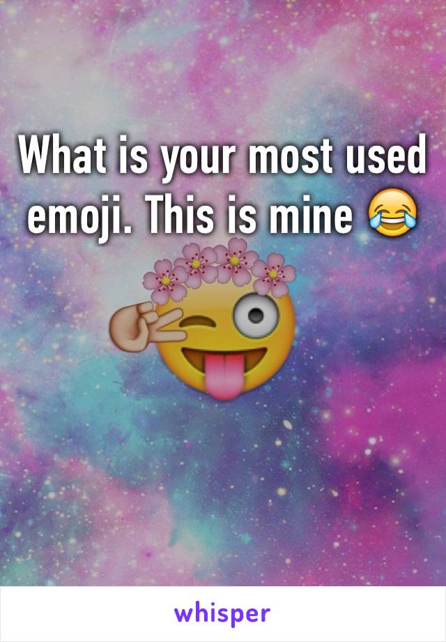 What is your most used emoji. This is mine 😂