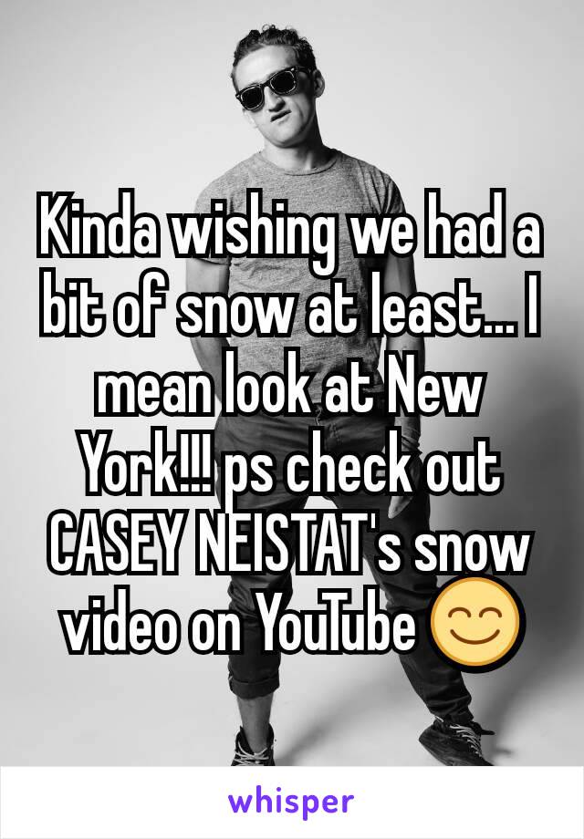 Kinda wishing we had a bit of snow at least... I mean look at New York!!! ps check out CASEY NEISTAT's snow video on YouTube 😊