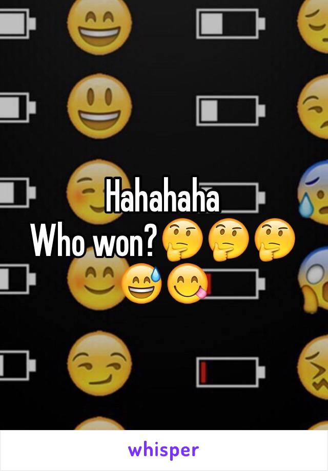 Hahahaha
Who won?🤔🤔🤔😅😋