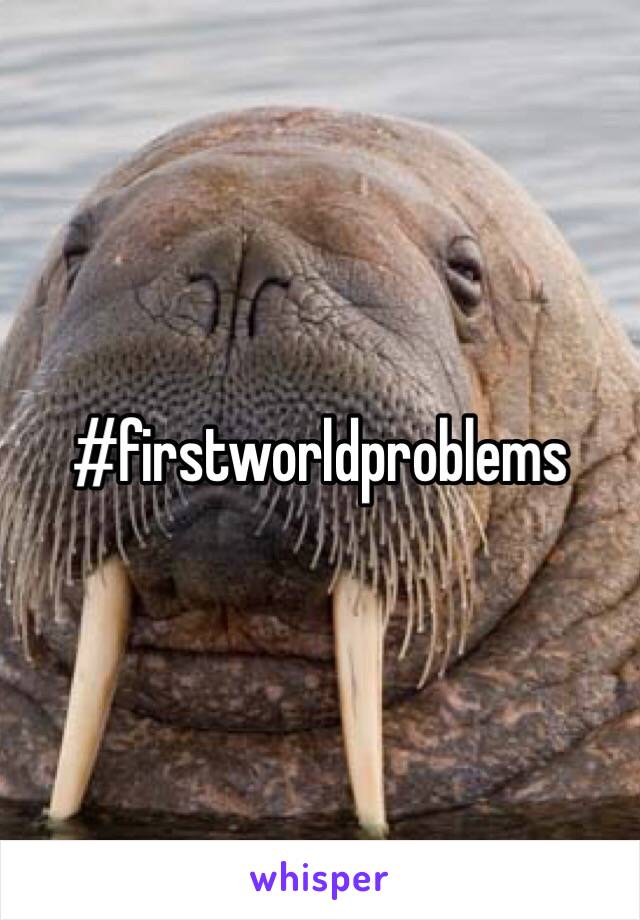 #firstworldproblems