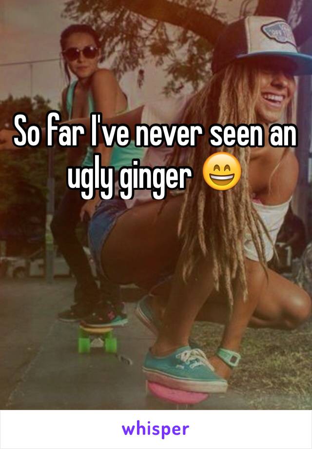 So far I've never seen an ugly ginger 😄